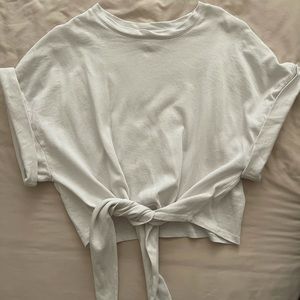 Zara white top with tie